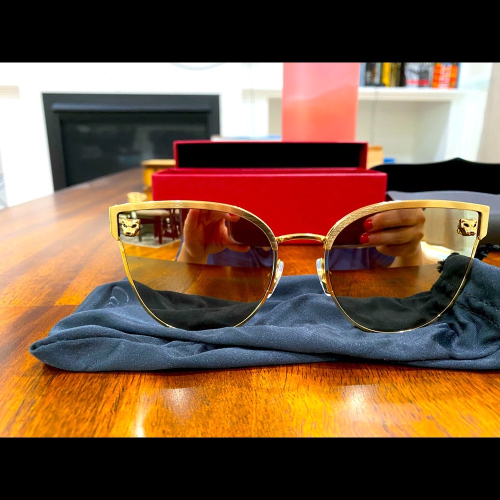 Cartier panthers cat eye sunglasses.
